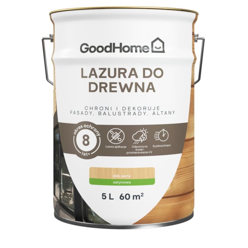 Lazura GoodHome 8 lat jasny dąb 5 l
