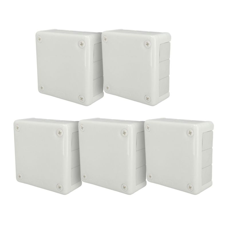 Puszka natynkowa EDO hermetyczna 118x118x46mm 12-wlotowa, z dławikami gumowymi, IP55 zamknięcie "na wkręty", biała 5szt.