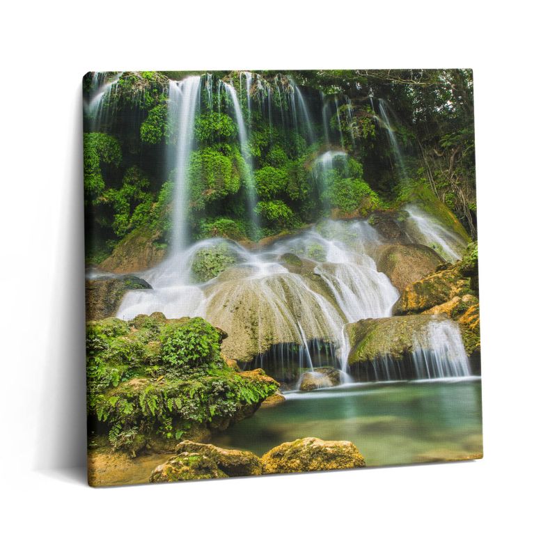 Obraz na płótnie Wallfluent 60x60 cm Naturalny dziki wodospad 1 szt.