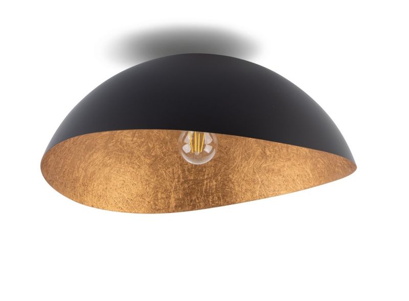 Lampa sufitowa wisząca Sigma Lighting Solaris 3363 czarno-miedziana dekoracyjna 1xE27 x 1 szt.