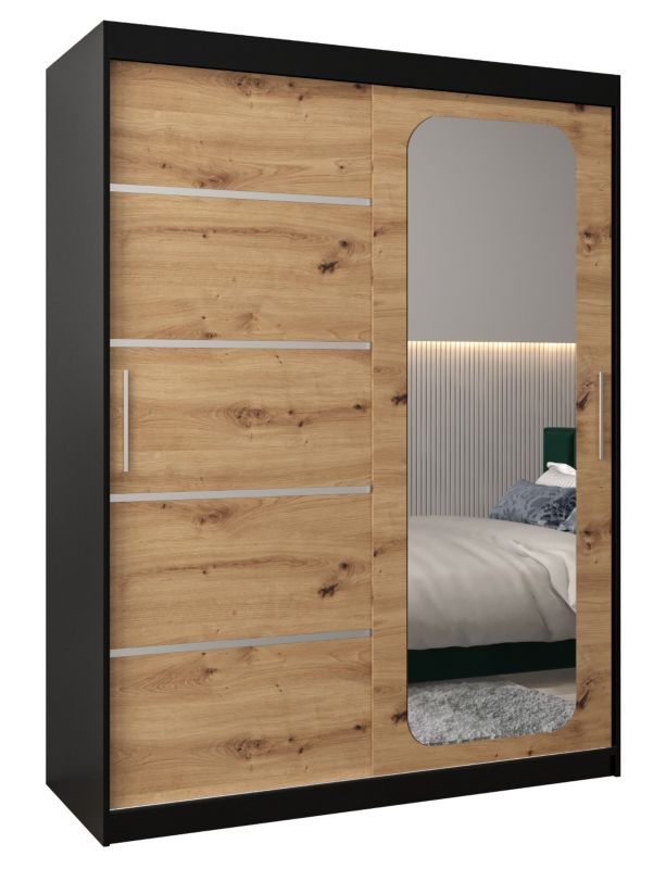 Szafa przesuwna Garderoba Abiks PROMO V2 150 czarny/artisan 1 szt.