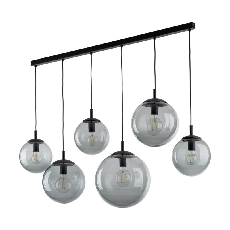 Lampa wisząca TK-Lighting Esme Grafitowe klosze 6x E27 Listwa - 1szt.