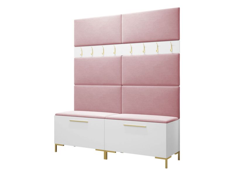 Garderoba MIRJAN 24 Zilion II biały + różowy 1 kpl.