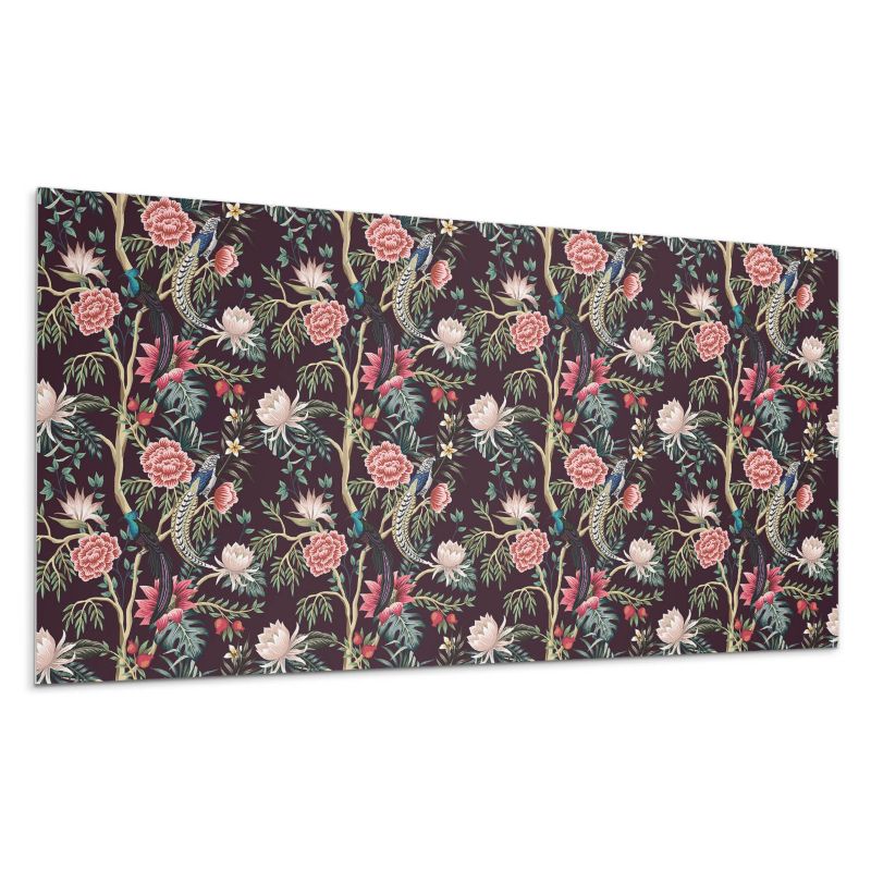 Panel samoprzylepny Wallfluent 100x50 cm Motyw florystyczny z ptakami 1 szt.