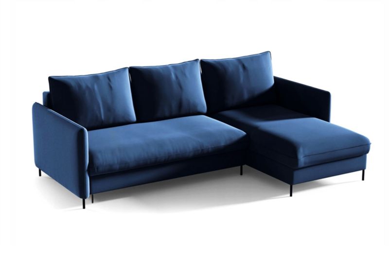 Narożnik Bettso Belis 216 x 165 cm z funkcją spania granatowy 1szt.