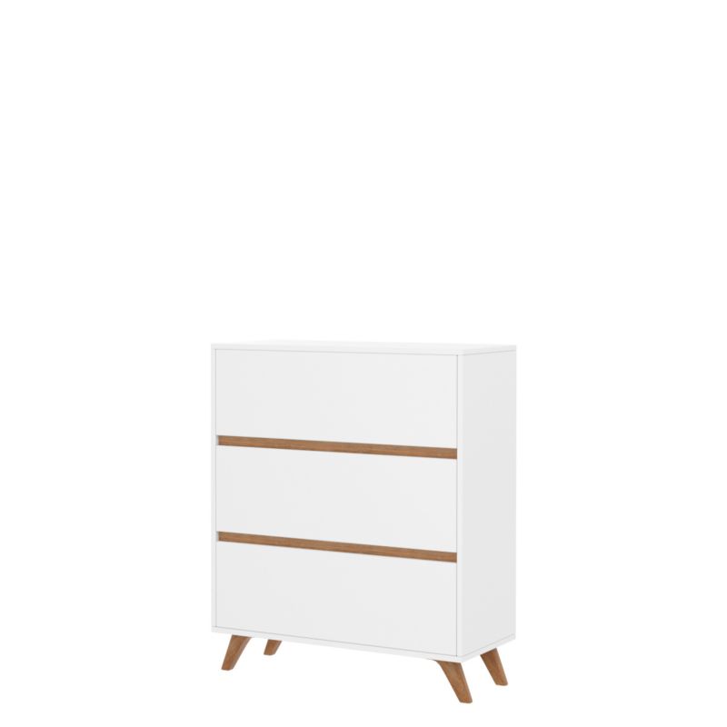 Komoda MIRJAN 24 Trend 04 biały + dąb craft złoty 1 szt.