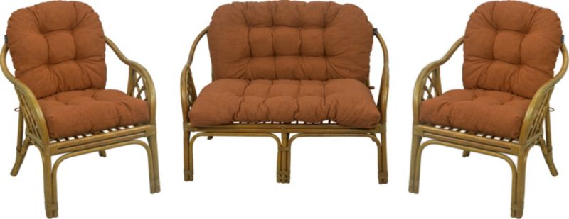 Poduszki na meble rattanowe AMPO ATHENA komplet koniak 1 kpl.