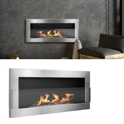 Biokominek BiokominkiGMT wiszący z szybą 900x400 Inox 1szt.