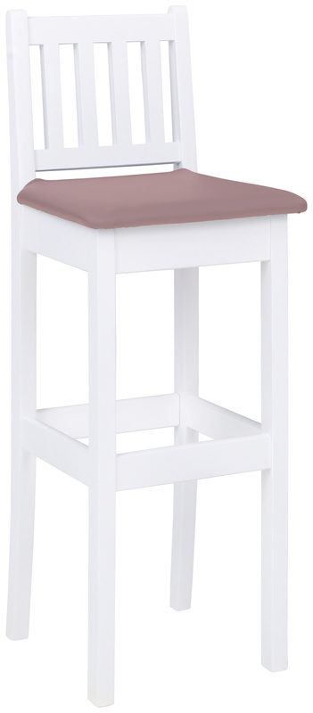 Nowoczesny drewniany hoker do kuchni HANDY tapicerowane siedzisko