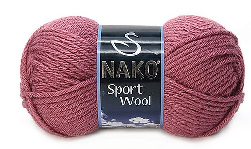 włóczka SPORT WOOL kolor: 327 / brudny róż