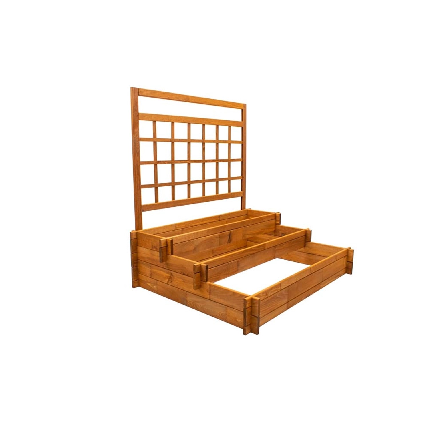 Grządka wzniesiona 3 piętrowa z kratką - 110 x 88 x 36 cm