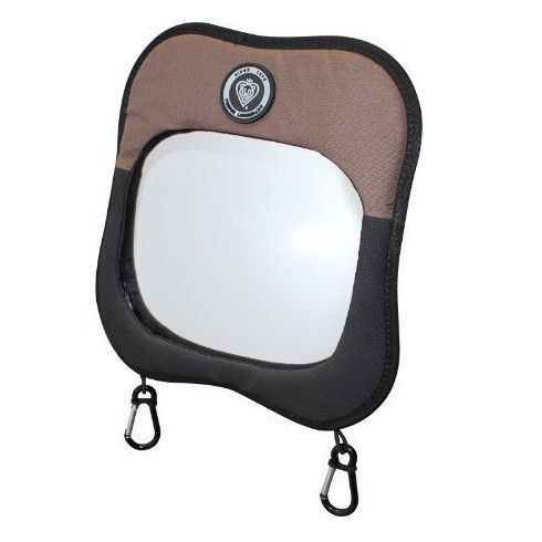 Lusterko do samochodu z zaczepami na zabawki brązowe