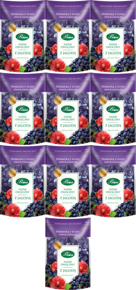 10x Herbata owocowa z suszu BiFix, owoce jagody, 100g