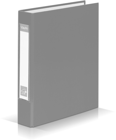 Segregator ringowy Vaupe, A5, szerokość grzbietu 40mm, 2 ringi, szary