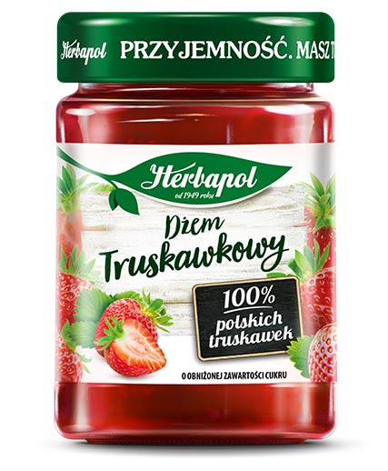 Dżem Herbapol, truskawkowy, niskosłodzony, 280g