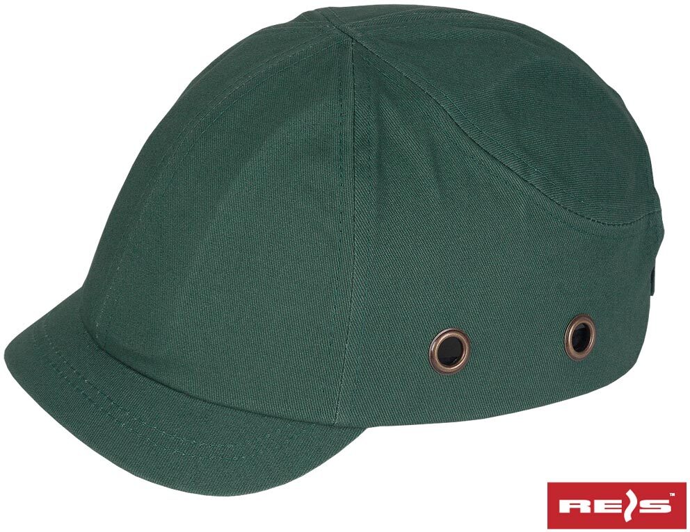 Hełm lekki Reis Bumpscap, z krótkim daszkiem, zielony