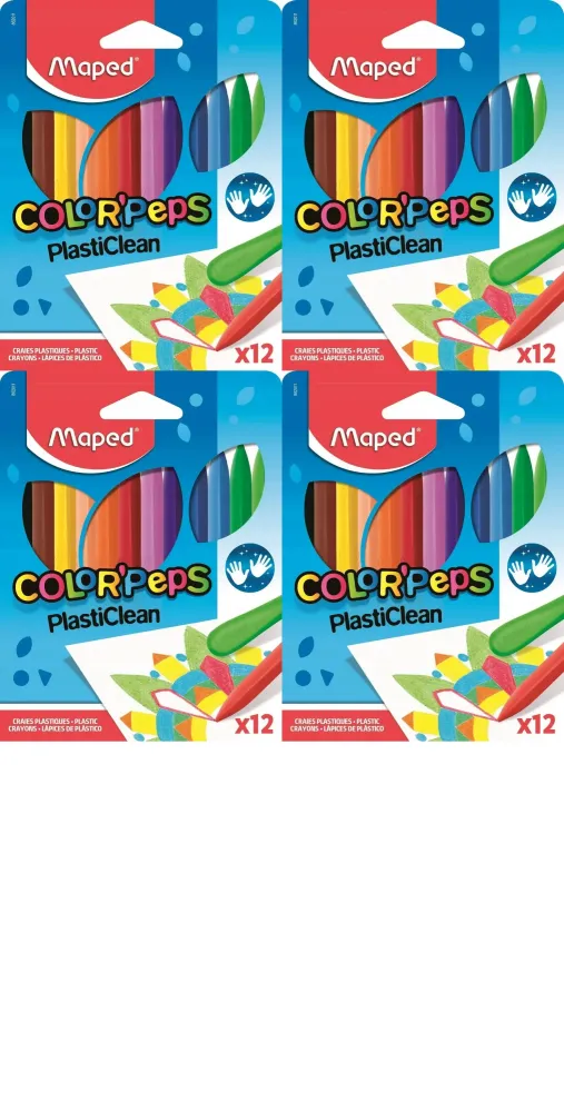 4x Kredki plastikowe Colorpeps Maped, 12 kolorów