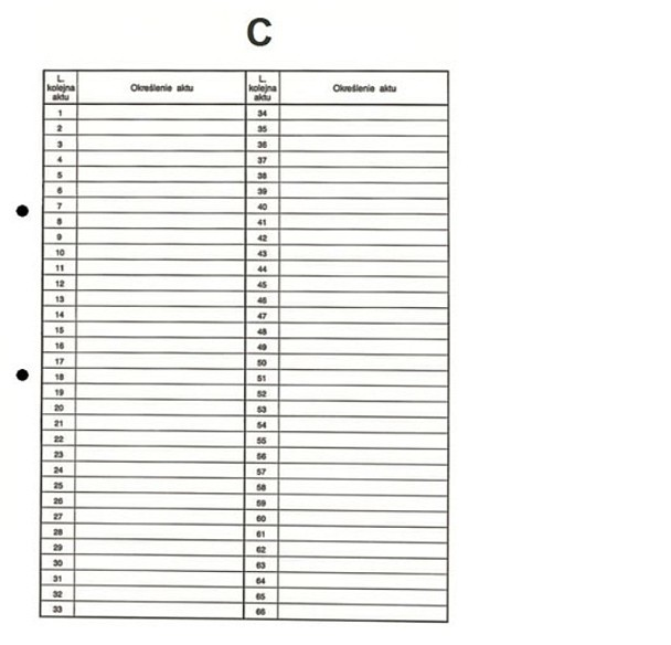 Przekładka do segregatora Biurfol, do akt osobowych, kartonowa, A4, typ C, 1 karta