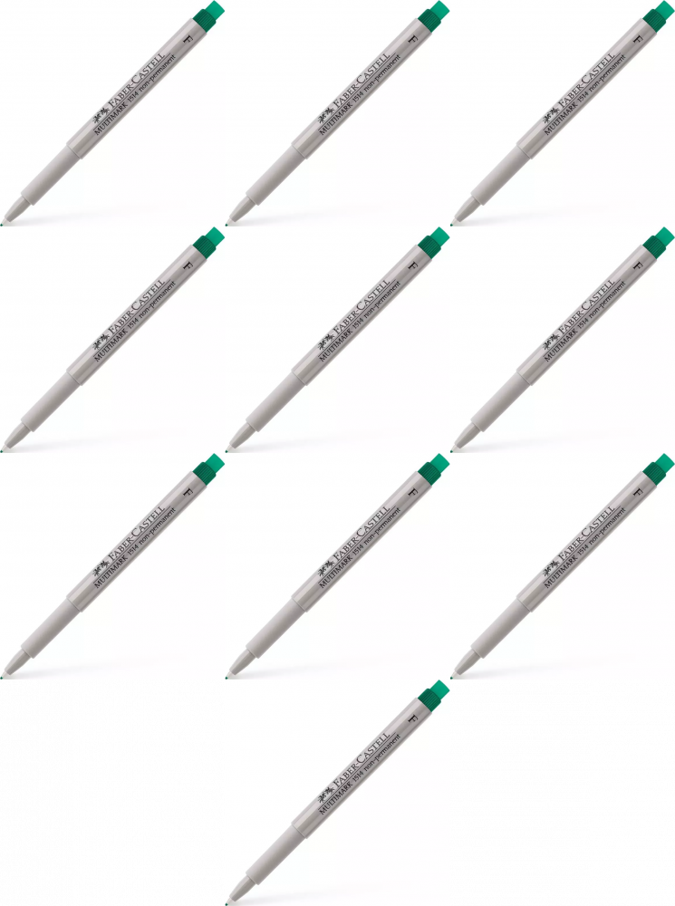 10x Foliopis Faber-Castell Multimark OHP, F, 0.6mm, zielony
