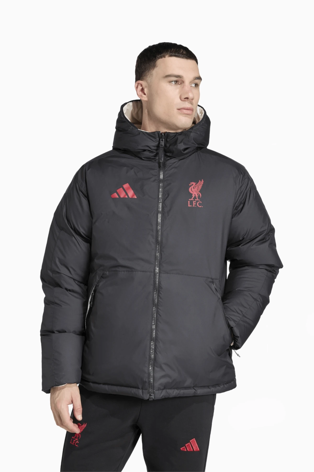 Kurtka adidas Liverpool FC 25/26 Reversible Down - Czarny