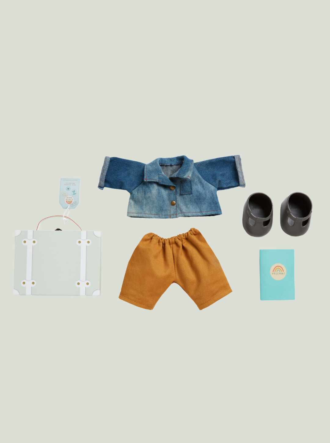 Zestaw ubranek Dinkum Dolls Travel Togs - Sage OLII ELLA