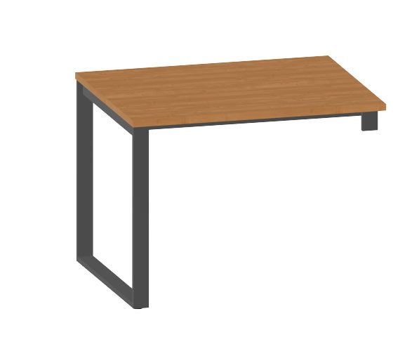 NOTER PZ148 Biurko pojedyncze prawe na nogach o profilu zamkniętym 98,5x80x74h (Kolor blatu: Orzech Saleve)