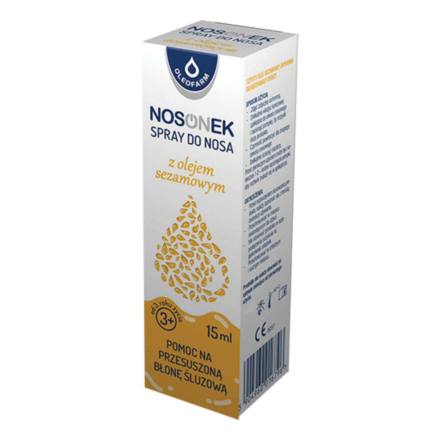 Nosonek - spray do nosa z olejem sezamowym, 15 ml