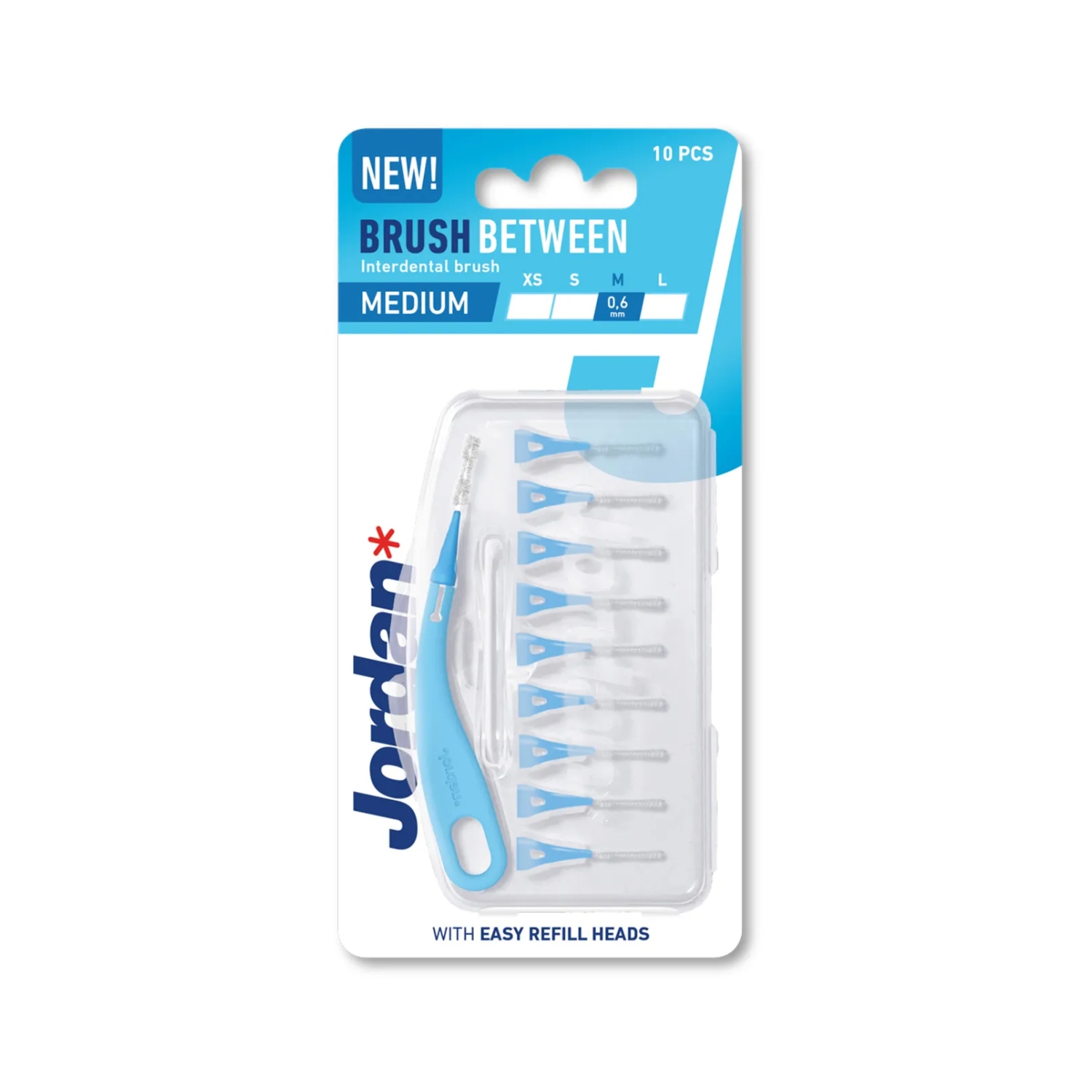 Jordan brush between - szczoteczki do przestrzeni międzyzębowych m, 10 sztuk