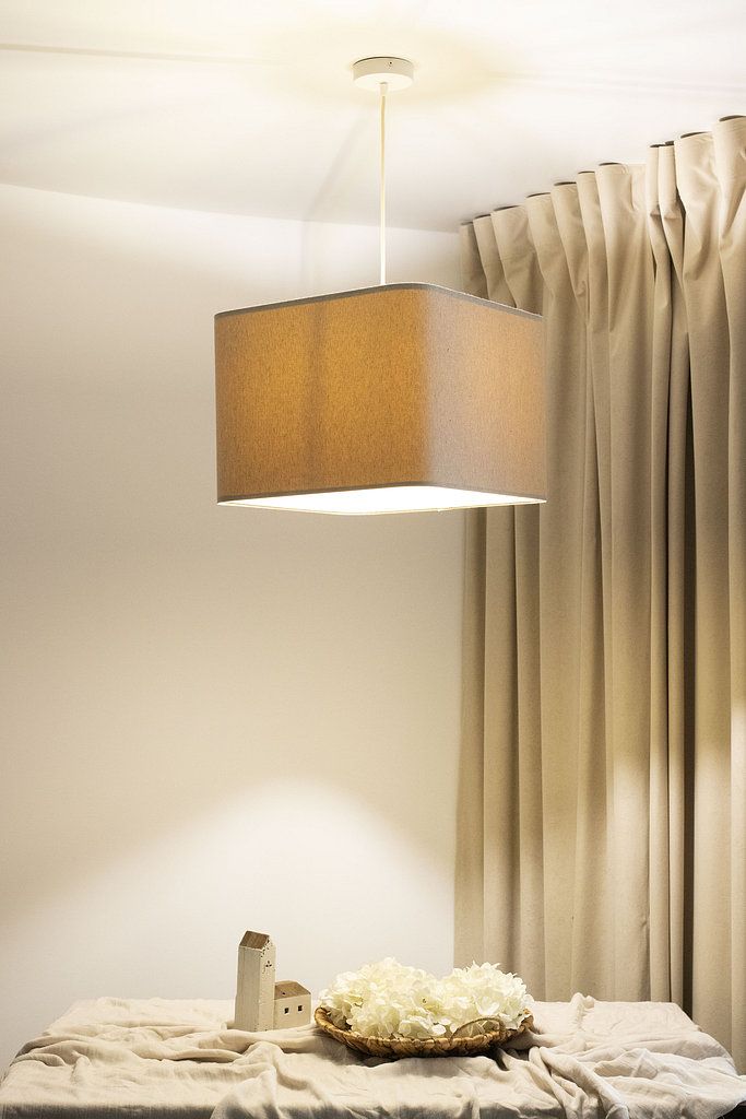 BPS Koncept Kwadro len light lampa wisząca 1x60 W beżowa KW-007-40W25