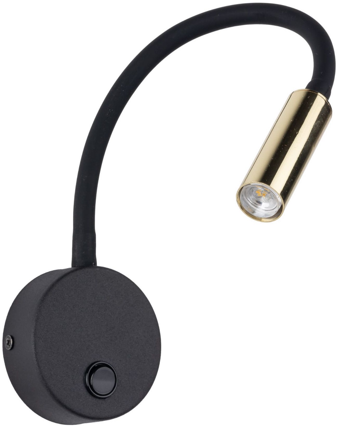 TK Lighting Lagos kinkiet 1x6 W czarny-złoty 10039