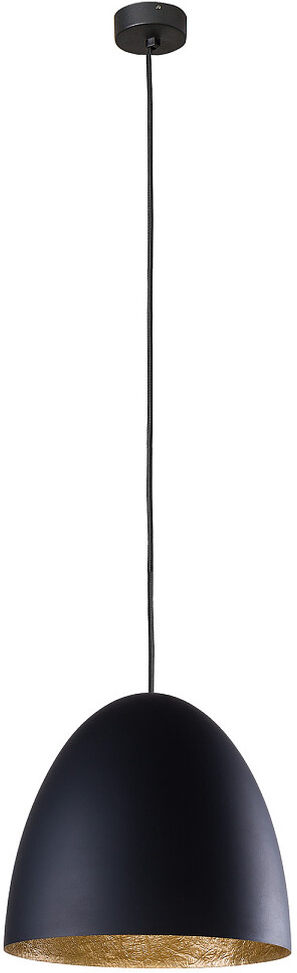 Nowodvorski Lighting Egg lampa wisząca 1x25W czarny/złoty 9022