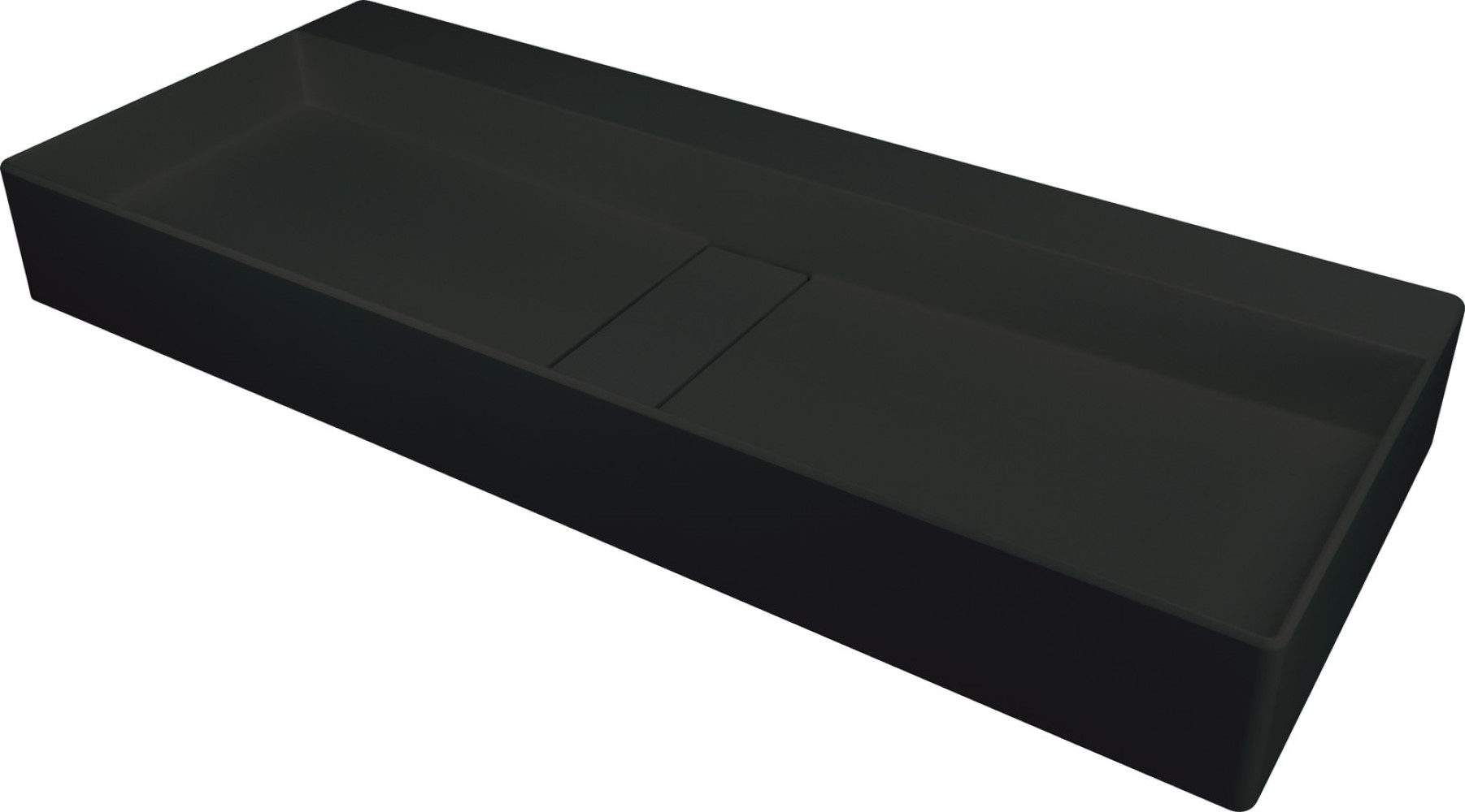 Deante Blur umywalka 80x40 cm prostokątna nablatowa czarna CQB_NU8S