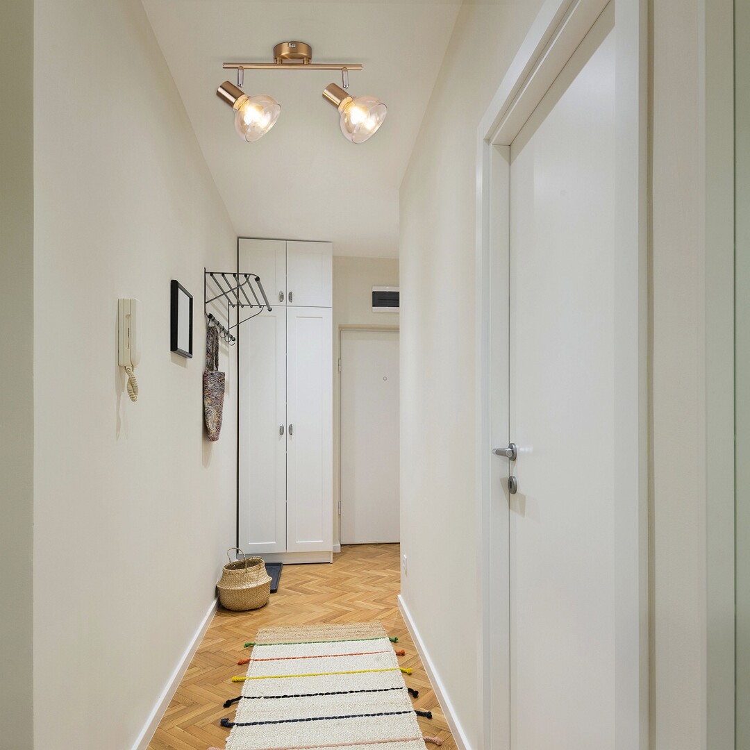 Rabalux Holly lampa podsufitowa 2x40W mosiądz/bursztynowy 5547 - Wysyłka w 24h