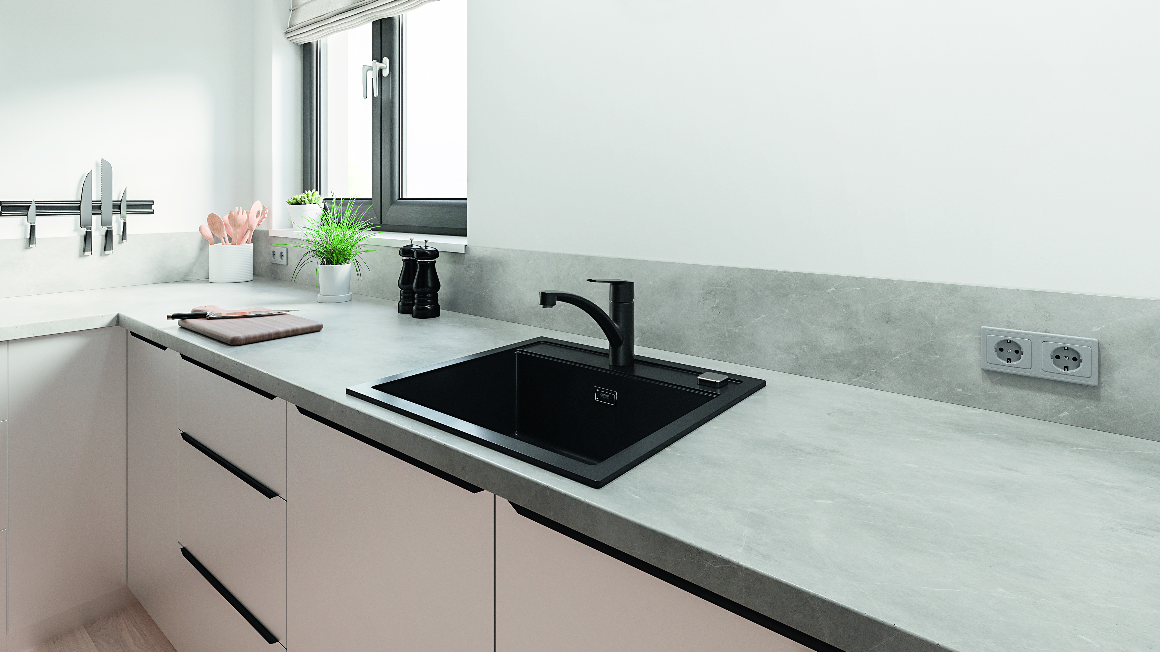 Grohe Start bateria kuchenna stojąca czarny mat 324412432 - Wysyłka w 24h