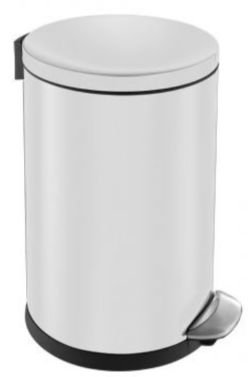 Merida Top Silent Luna kosz na śmieci 20 l pedałowy metalowy biały KIB421