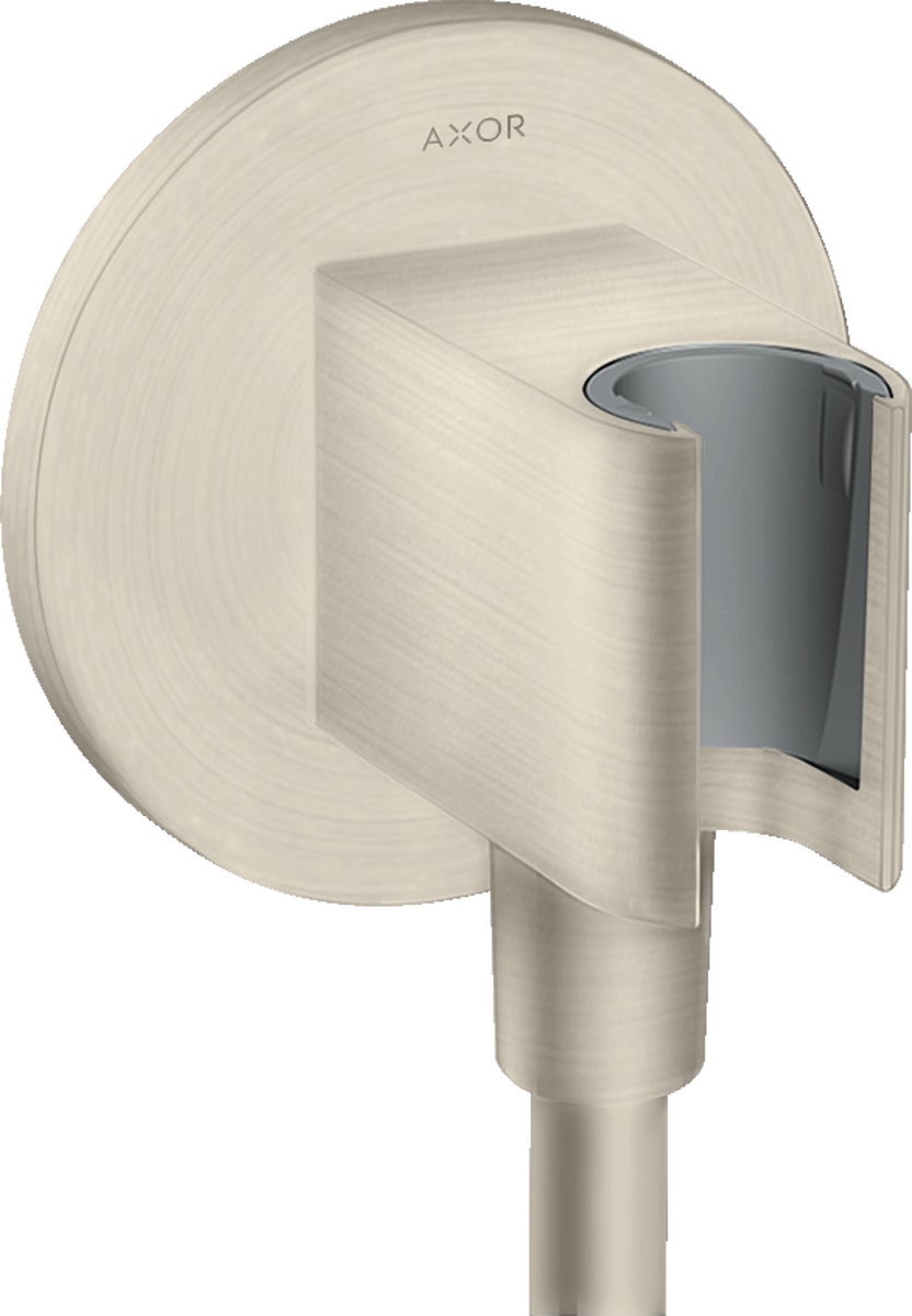 Axor ShowerSolutions przyłącze kątowe z uchwytem nikiel szczotkowany 36733820