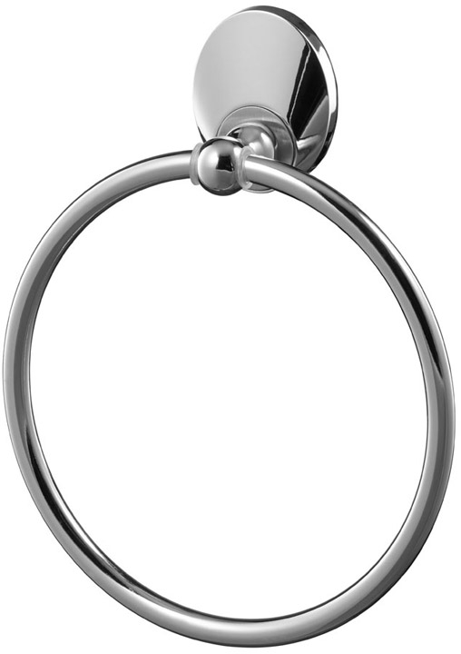 Bisk Emotion wieszak owalny chrom/satyna 03111