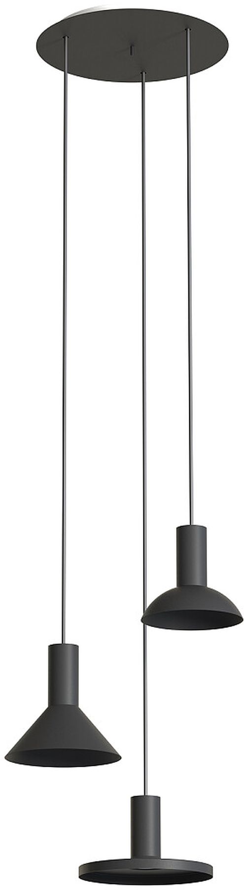 Nowodvorski Lighting Hermanos III lampa wisząca 3x10W czarna 10905