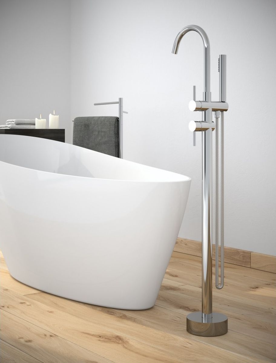 Besco Illusion I bateria wannowo-prysznicowa wolnostojąca chrom BW-II-CH