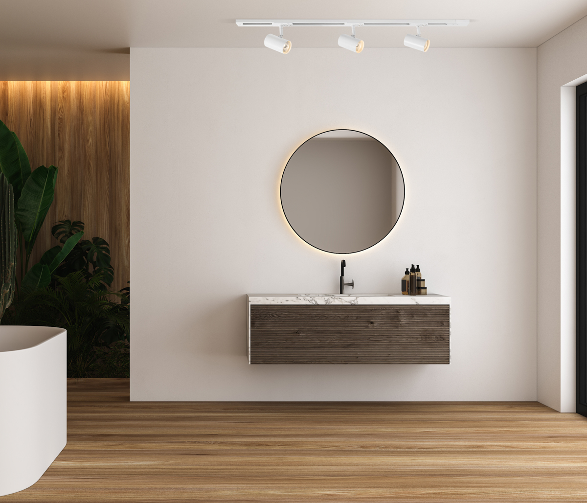 Italux Marvi TR Fredrik zestaw szynoprzewód z reflektorami 3x35 W biały 920103-3-WH-SET