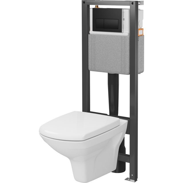 CERSANIT Zestaw podtynkowy CROMO NEW 40 mechaniczny, miska, deska, pr