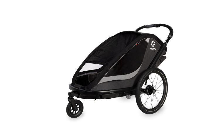Hamax Cocoon-Podwójna przyczepka rowerowa-Grey/Black