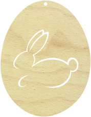 Zawieszka wielkanocna - jajko pisanka z króliczkiem, Baza do makramy, Zakładka do książki, Drewniana ozdoba na prezent