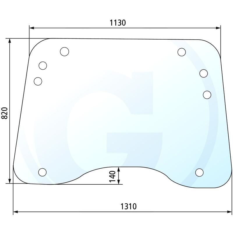 Szyba przednia otwierana New Holland T6 T6000 TSA 82032042