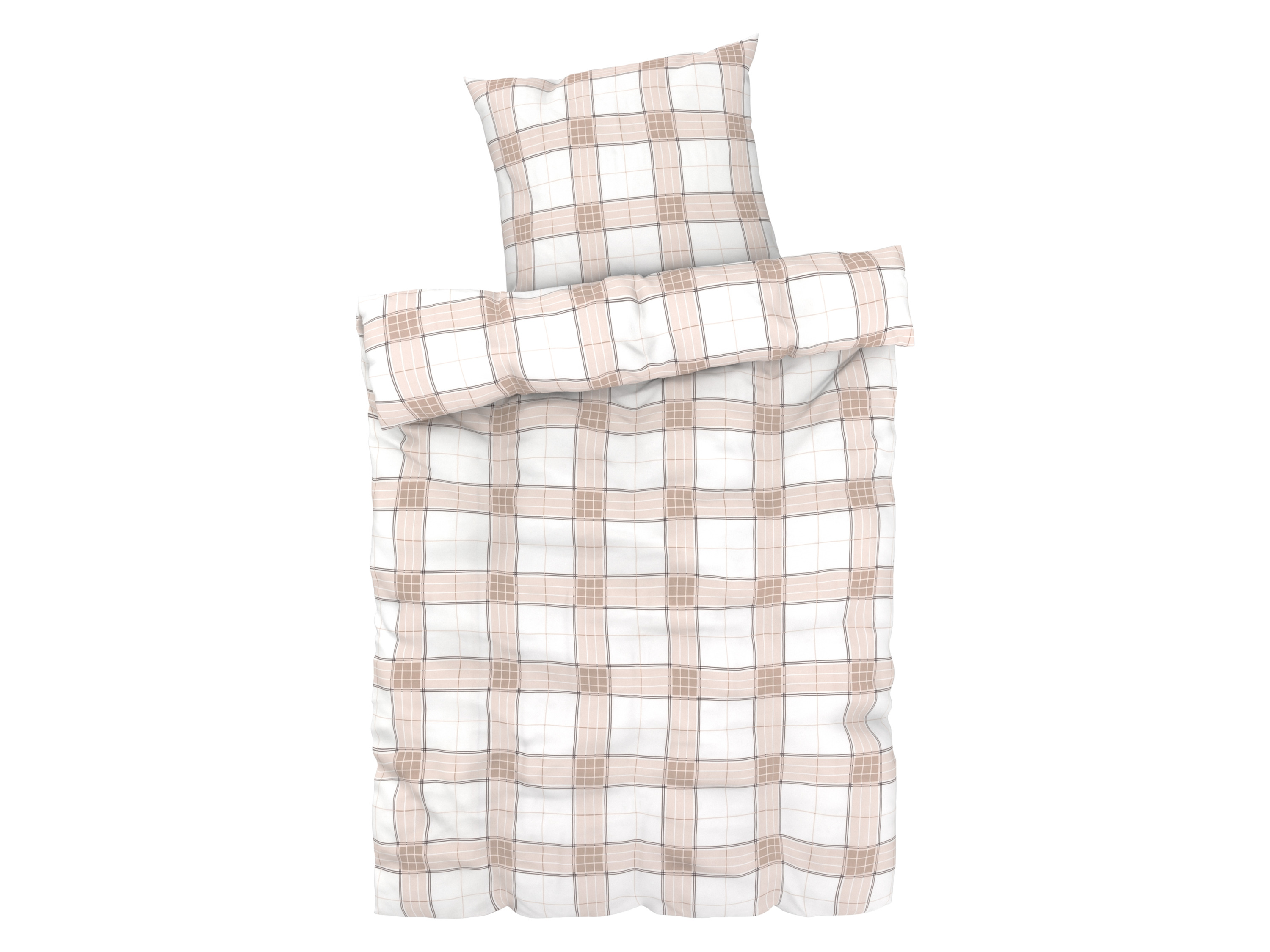 Livarno home Pościel z mikrowłókna satynowego, 140 x 200 cm Kratka