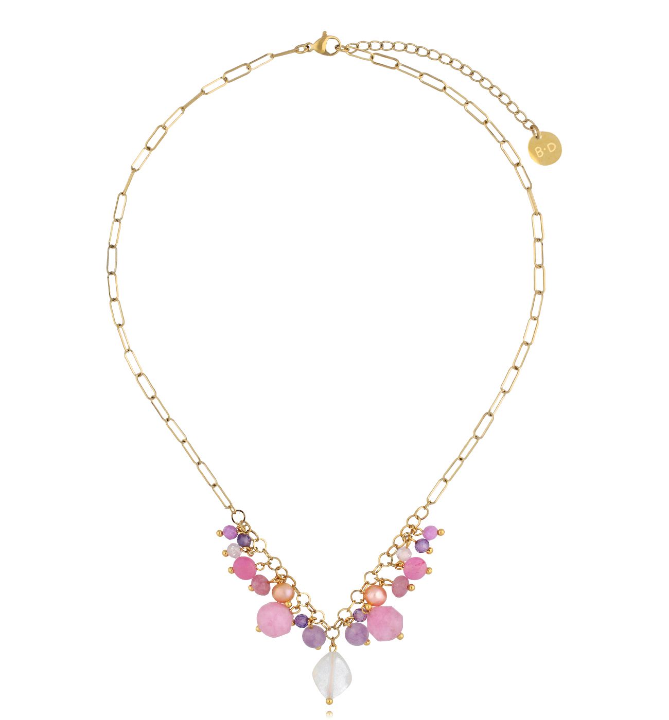 Naszyjnik z kamieniami różowy Island Elegance NPA1255