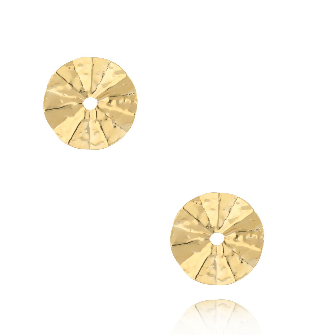 Kolczyki złote okrągłe Paule - By Dziubeka