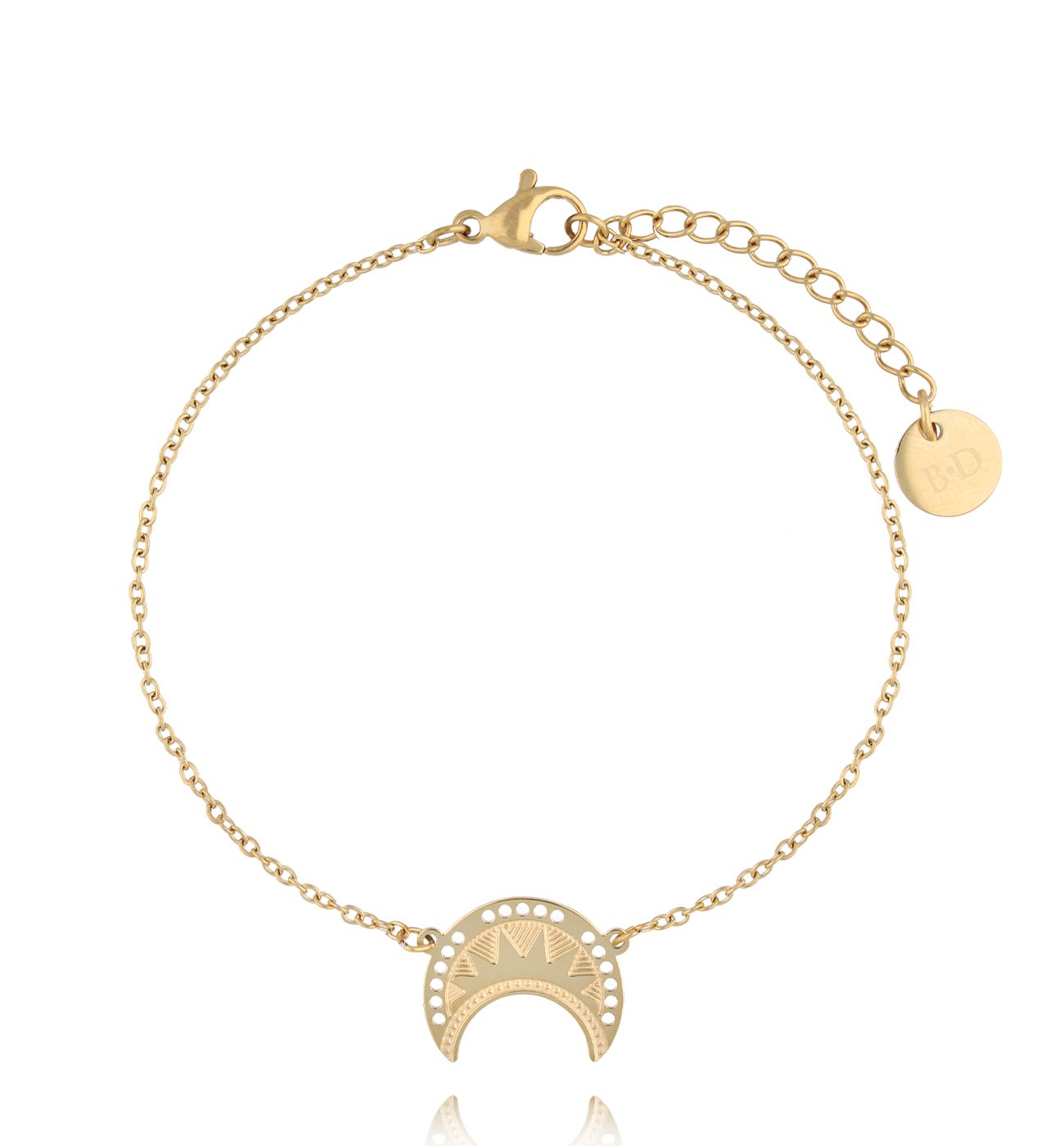 Bransoletka złota z księżycem Akiki - By Dziubeka