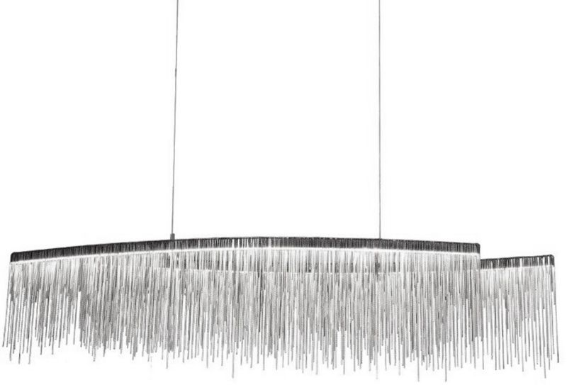 Lampa Sufitowa Wisząca Toolight App891-Cp Chain Szary 1 Szt