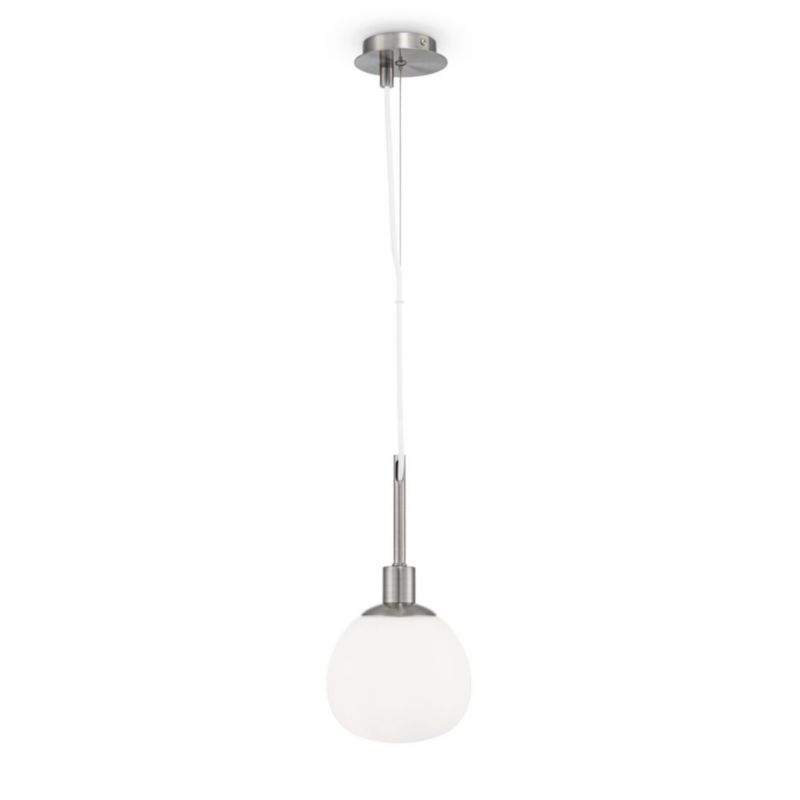 Lampa wisząca Maytoni Erich nikiel-biała wym: 153 x 15 x 15 cm 1xE14 x 40W 1 szt.